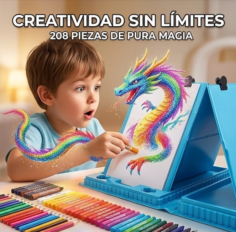 Set de pintura creativa de 208 piezas