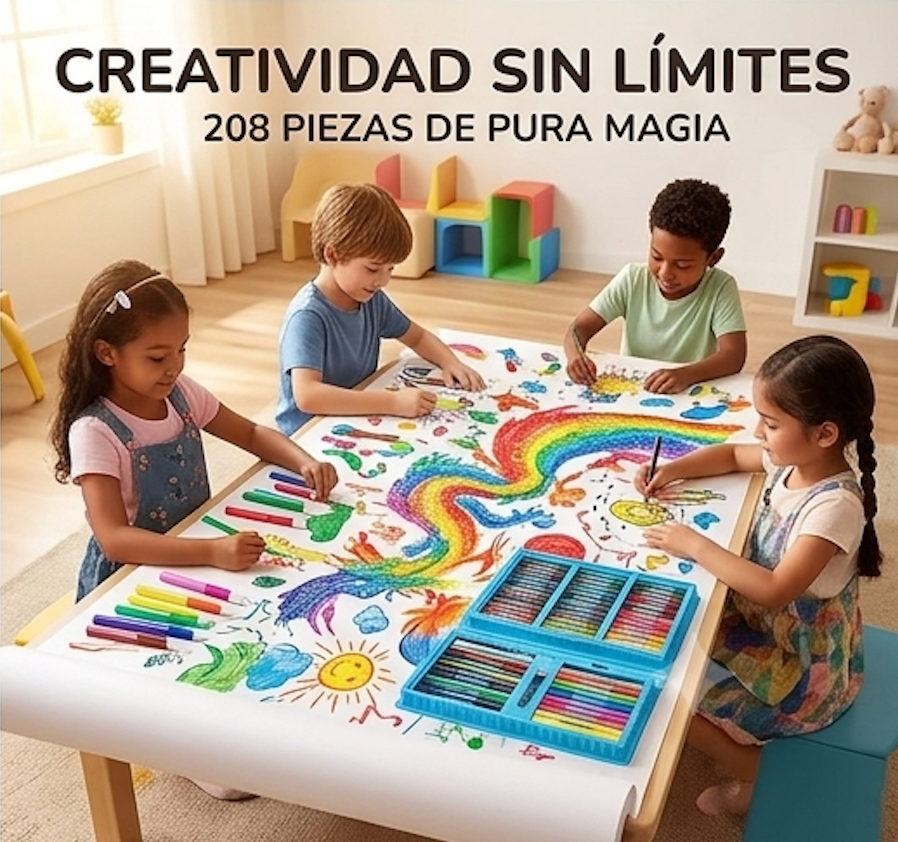 Set de pintura creativa de 208 piezas